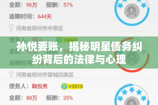 孙悦要账，揭秘明星债务纠纷背后的法律与心理