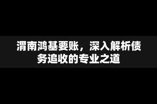 渭南鸿基要账，深入解析债务追收的专业之道