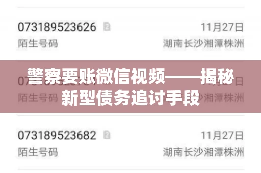 警察要账微信视频——揭秘新型债务追讨手段