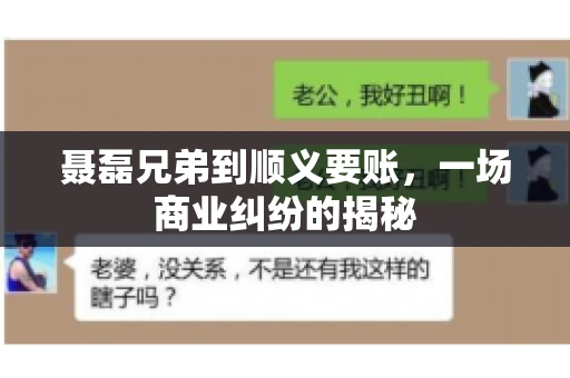 聂磊兄弟到顺义要账，一场商业纠纷的揭秘