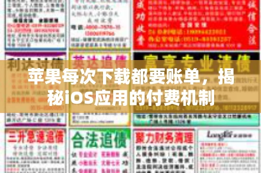 苹果每次下载都要账单，揭秘iOS应用的付费机制