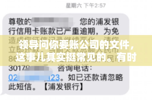 领导问你要账公司的文件,这事儿其实挺常见的。有时候,你可能一头雾水,不知道从何下手。今天,我就来和大家聊聊这个话题,希望能帮到大家。 领导问你要账公司的文件,这事儿其实挺常见的。有时候,你可能一头雾水,不知道从何下手。今天,我就来和大家聊聊这个话题,希望能帮到大家。