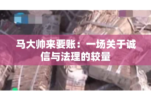 马大帅来要账：一场关于诚信与法理的较量