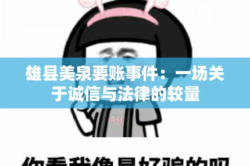 雄县美泉要账事件：一场关于诚信与法律的较量