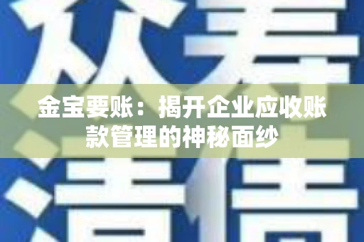 金宝要账：揭开企业应收账款管理的神秘面纱