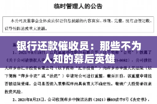 银行还款催收员：那些不为人知的幕后英雄